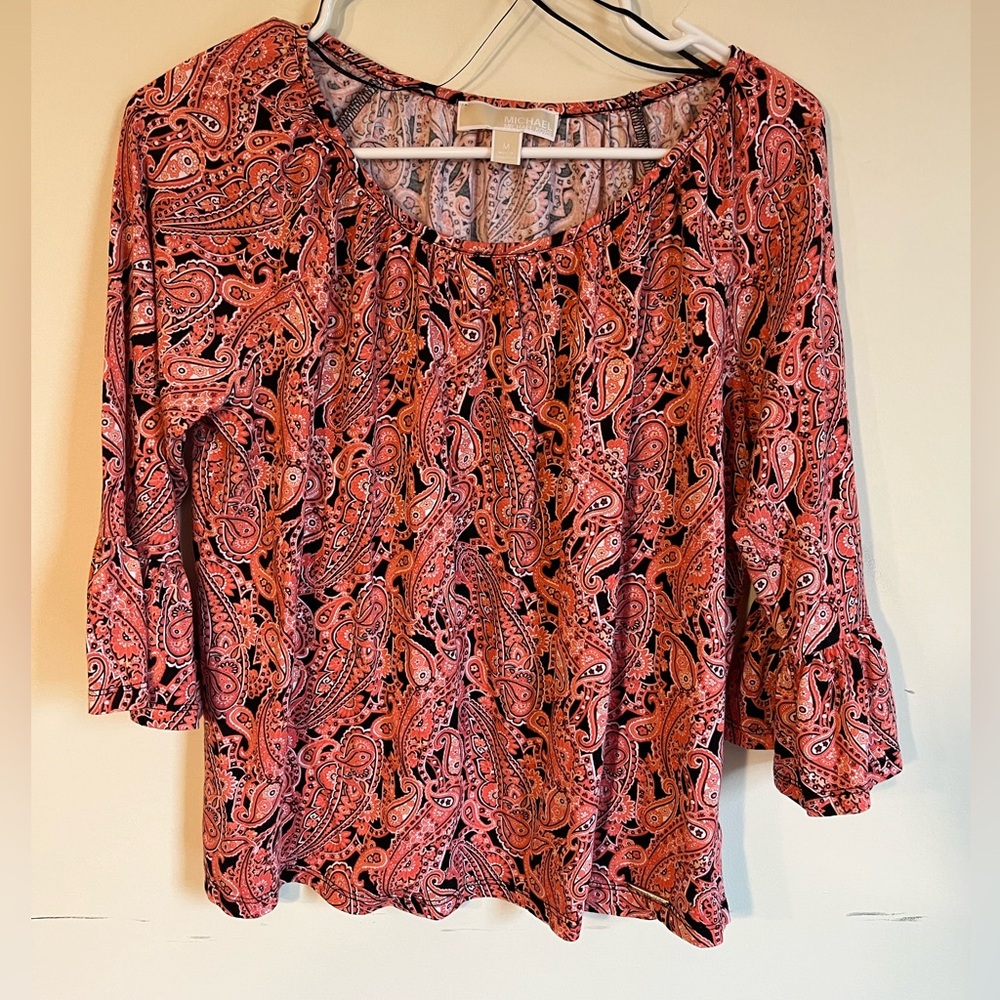 Michael Michael Kors Pink Paisley Top